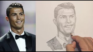 How to draw Cristiano Ronaldo smiling #drawing #cristianoronaldo #CR7 #alnassr