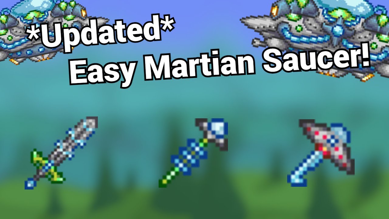 Two Easy Way of Defeating the Martian Saucer! Terraria 1.4.1 Master