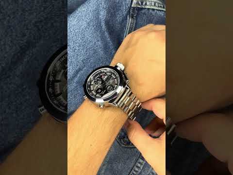 Чоловічий годинник Skmei 1515SI Silver зі стрілково-електронним циферблатом та підсвічуванням