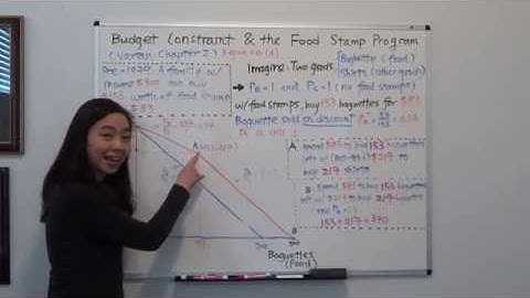 Budget Constraint and the Food Stamp Program (Pre-1979, Hal Varian Figure 2.6 A)