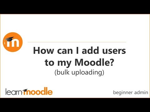How can I bulk add users to my Moodle?