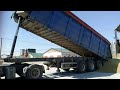 Unloading dump semi-trailer BODEX/Разгрузка самосвального полуприцепа