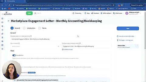 Monthly Accounting/Bookkeeping Engagement Letter Explanation for TaxDome Marketplace