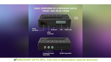 Bitfunx OSSC HW V1.8 Open Source Scan Converter HDMI Adapter for PS2 SEGA Saturn Nintendo64 Gamecube
