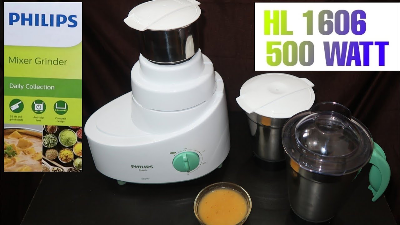 Unboxing & Review Philips HL 1606 500 Watt mixer Grinder Philips