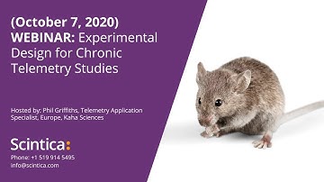 (October 7, 2020) WEBINAR: Experimental Design for Chronic Telemetry Studies