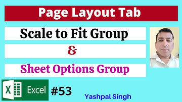 Scale to Fit Group and Sheet Options Group in Page Layout Tab | MS Excel  | | Hindi |