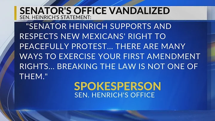 New Mexico senator's office vandalized with demand for ceasefire in Israel-Hamas War