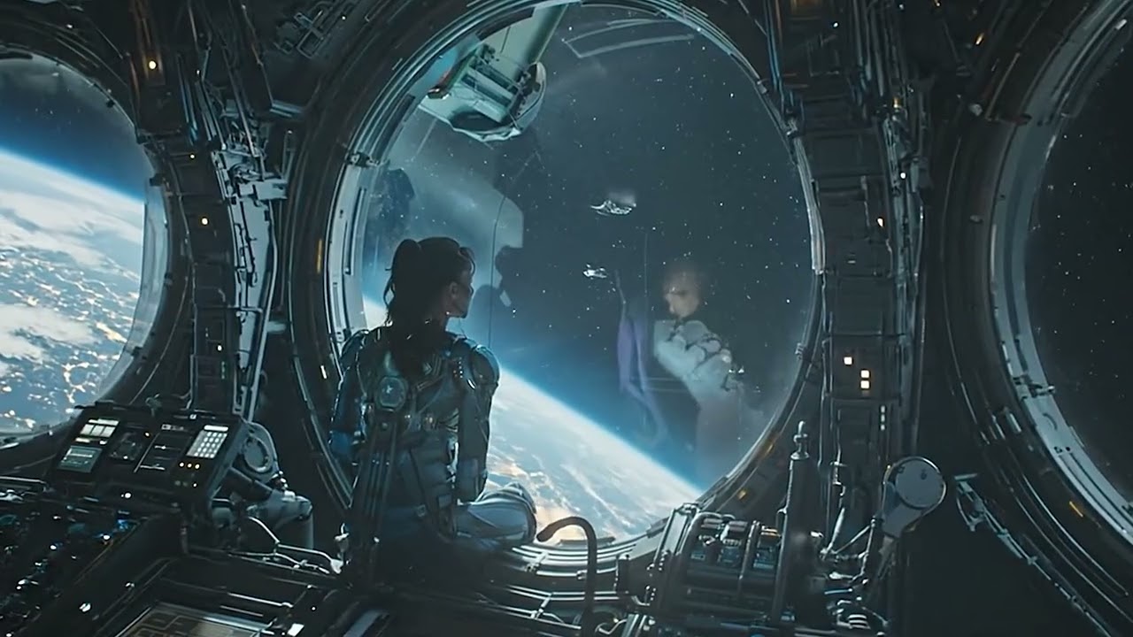 A Space Ship is Drifting in Space Space | Environment Sounds For Sleeping