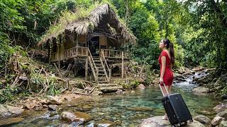Single Mother Returned To Rebuild Her Dilapidated Bamboo House By The Cool Green Stream