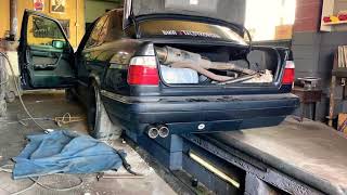 Bmw e34 525i exhaust прямоточный выхлоп