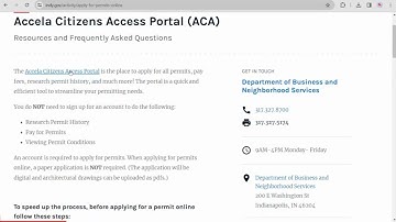 Welcome to the Accela Citizens Access (ACA) Portal
