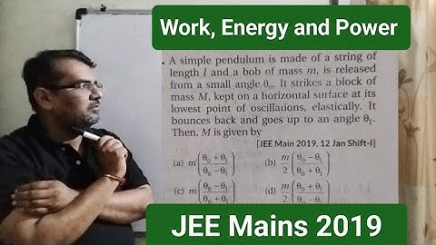 A  simple pendulum is made of a string of length l and a Bob of mass m is released from a small