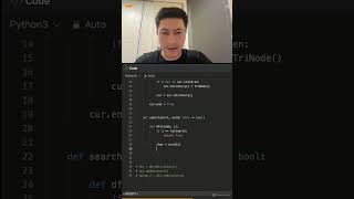 LeetCode 211 in 2 minutes — Trie + DFS explained  #algorithms #coding #python