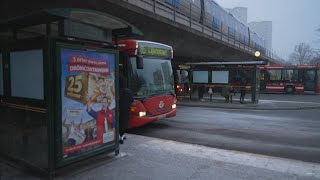 Sweden, Stockholm, bus 165 ride from Farsta centrum to Liljeholmen