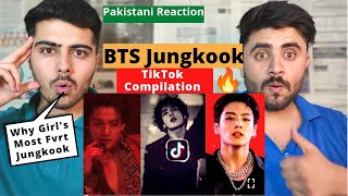 Pakistani Reaction on BTS Jungkook TikTok Compilation  🔥