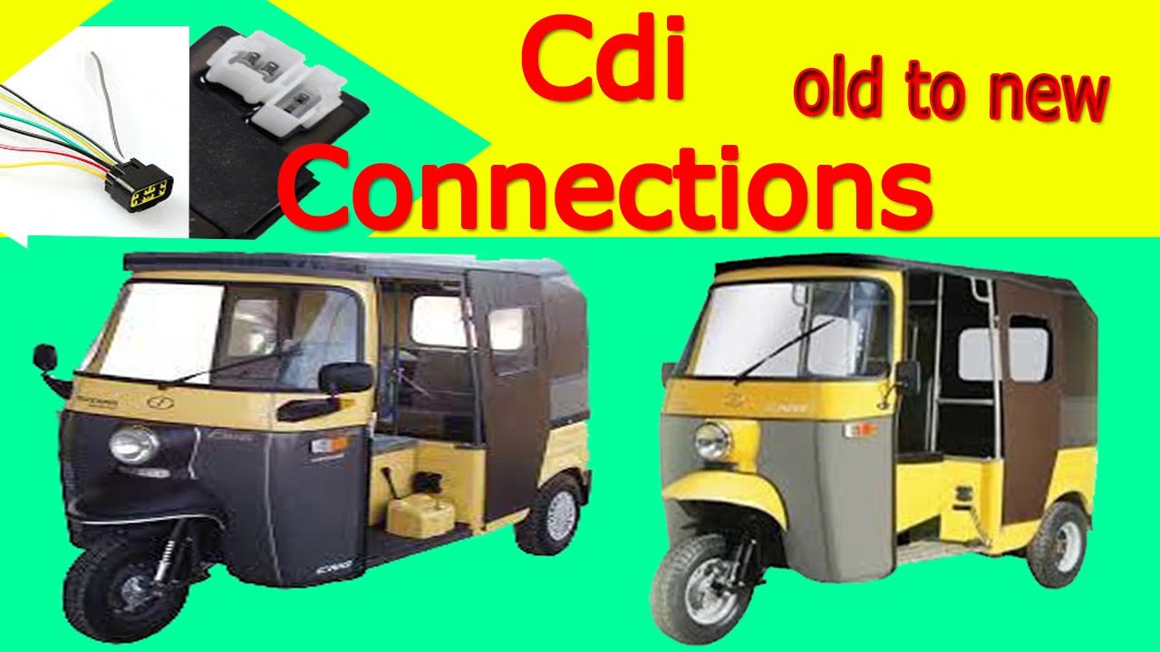 auto riksha cdi connections and crank sound - YouTube