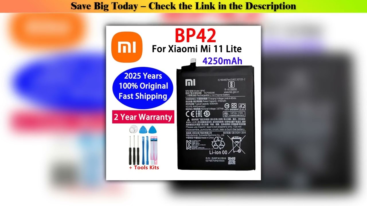 Deal 100% Original BP42 Battery For Xiaomi Mi 11 Lite BP42 Genuine Replacement Phone Battery Batter