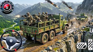 Army Truck Driving Cargo 3D - 米軍オフロードトラック運転ゲーム - Androidゲームプレイ screenshot 1