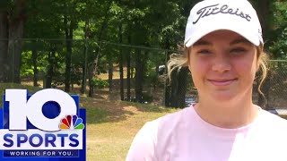 Abby Bradley reacts to being a scholarship winner