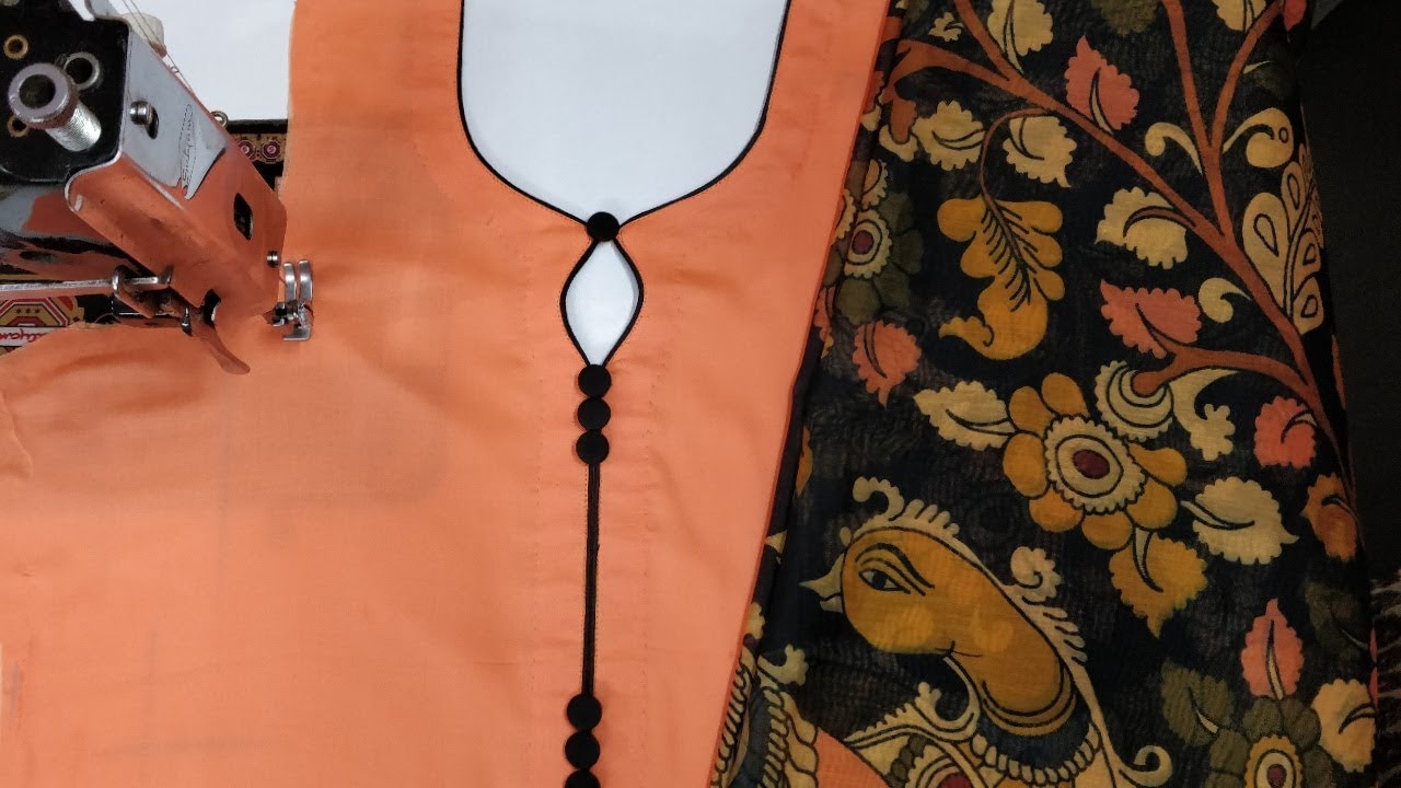 Buy Black Piping Handwork Cotton Kurti for Women Jaipur India | Asmanii INC