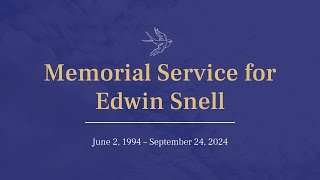 Funeral Service for Edwin Snell