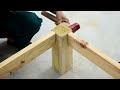 Simple but wonderful woodworking from dry stumps  build a sturdy and easy bed with simple joints