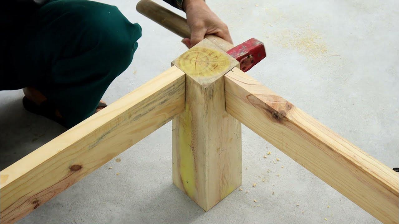 Simple But Wonderful Woodworking From Dry Stumps // Build A Sturdy And