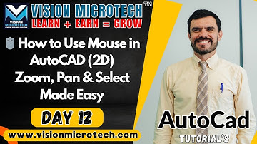 🖱️ How to Use Mouse in AutoCAD (2D) | Zoom, Pan & Select Made Easy