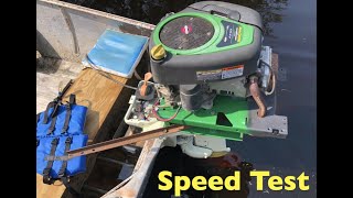 John Deere Homemade Boat Motor Speed Run