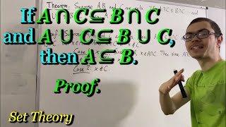 Prove if A ∩ C ⊆ B ∩ C and A ∪ C ⊆ B ∪ C, then A ⊆ B [ILIEKMATHPHYSICS]