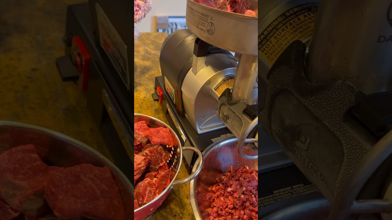 Cabelas commercial meat grinder and vac master at work 