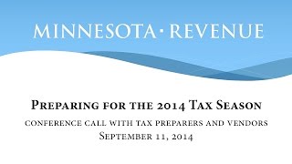 Preparing for the 2014 Tax Season