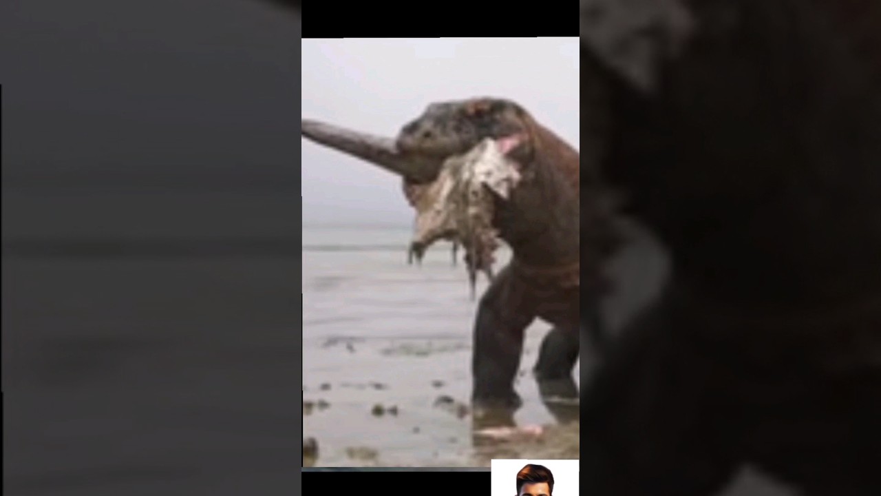 Komodo swallows fish👍🏻 