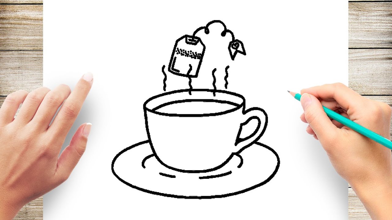 How to Draw Tea Cup And Saucer - YouTube