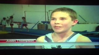 Justin Thompson - 12 Year Old Gymnast Featured On Ckws Sports News