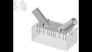 Complex Base Plate Design With Stiffeners (Ribs) For Two Inclined Columns _ Tutorial