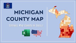 Michigan County Map in Excel - Counties List and Population Map