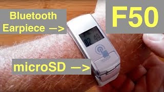 F50 Bluetooth Sports Bracelet with Earphone & microSD MP3 Player: Unboxing & Review screenshot 1