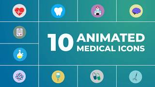 Free Moving Medical Icons | 2D Health Icon Set (Ae, Pr, Dr, FCPX)