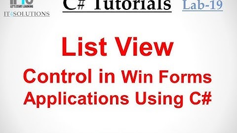 C# Tutorial in Urdu - ListView Control in C# with Examples