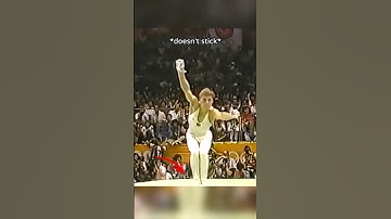 Not to mention the rest of the routine… #gymnastics #judge #sports #olympics #highbar #stick