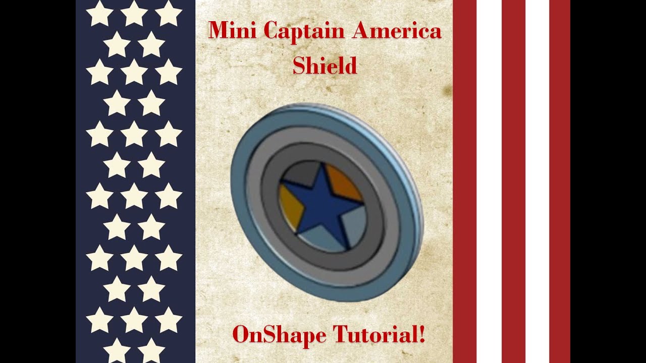 ⭐ Mini Captain America Shield OnShape Tutorial! - YouTube