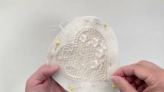 Linen and Pearls Heart Sachet/Ornament Tutorial
