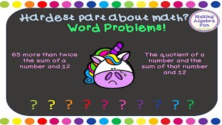 Translating Verbal Phrases to Algebraic Expressions