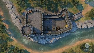 MapGuffin - River Ramparts - Exterior - Animated Battlemap
