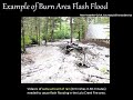 Lolo Creek burn scar and its potential for future flash flooding