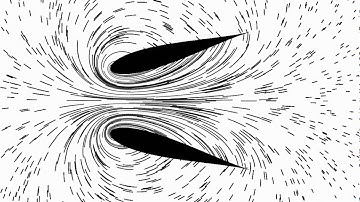 Ground effect airfoil particle paths, moving reference frame