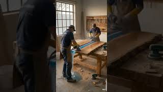 Luxury Epoxy River Table Build — From Raw Wood to Masterpiece. #transformyourhome #shortsfeed