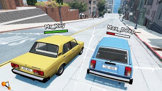 картинка: БИТВА НА ЛЬДУ! ДРУЗЬЯ ВЫЕХАЛИ В ГОЛОЛЁД | BeamNG.drive